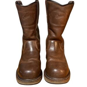🟤 Danner Steel Yard Wellington Work Boots – Men’s 7 D Brown Pull-On Leather